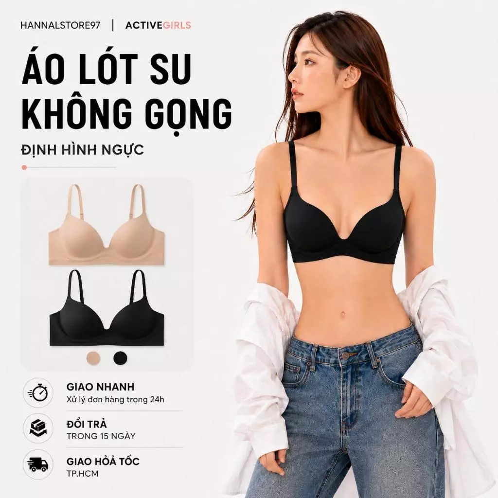 Áo Ngực - Áo Lót Su Đúc Mỏng Nhẹ - Nội Y Không Gọng Của Nữ – Hannal Store 97 -A02