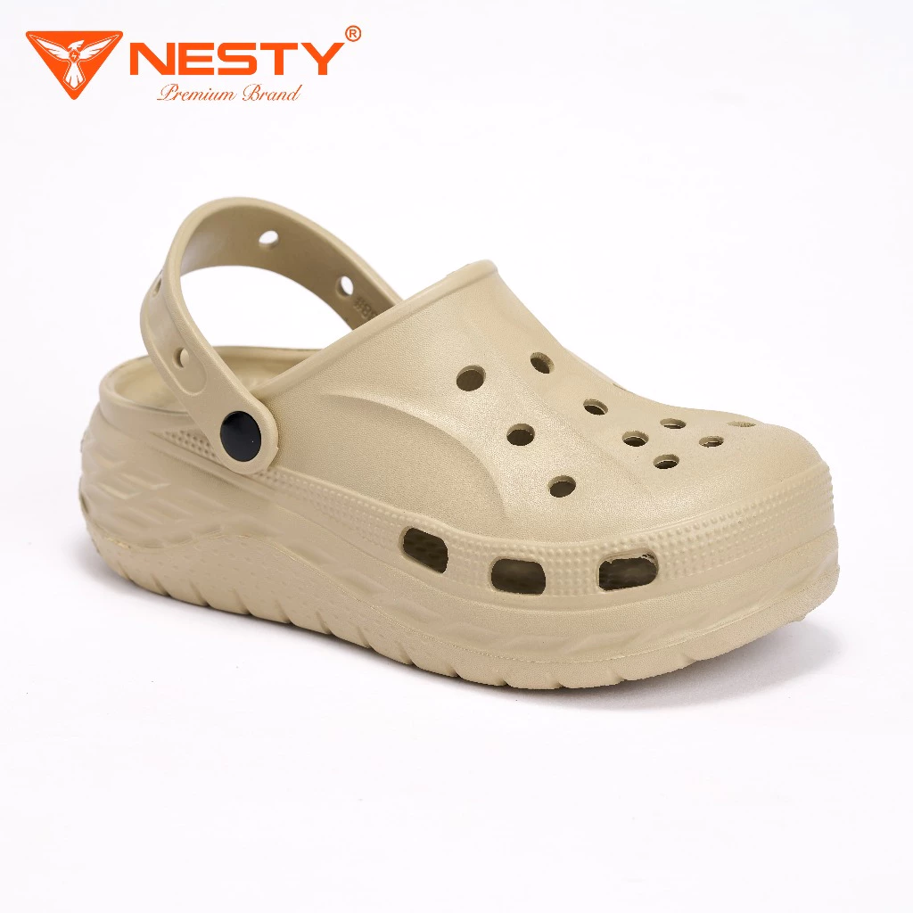 [NE52] [ KOL ] [Tặng Charm] Dép Sục Nguyên Khối Đế Cao Nhãn Hiệu NESTY ( KO3 )