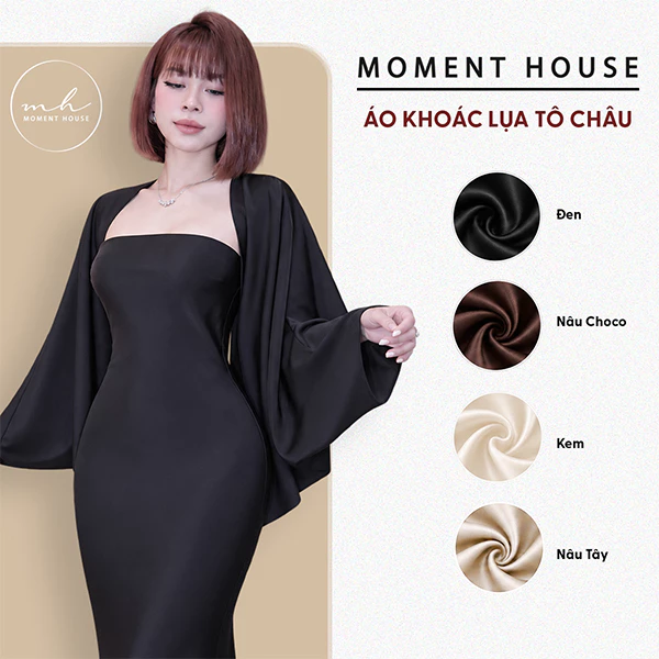 ÁO KHOÁC LỤA TÔ CHÂU (AK-002)- chất vải 1 lớp dày dặn, mềm mịn, freesize