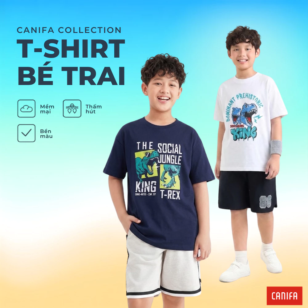 [ GIÁ ĐỘC QUYỀN] Áo phông bé trai có hình in CANIFA mềm mại, thoáng và bền màu 2TS26S015