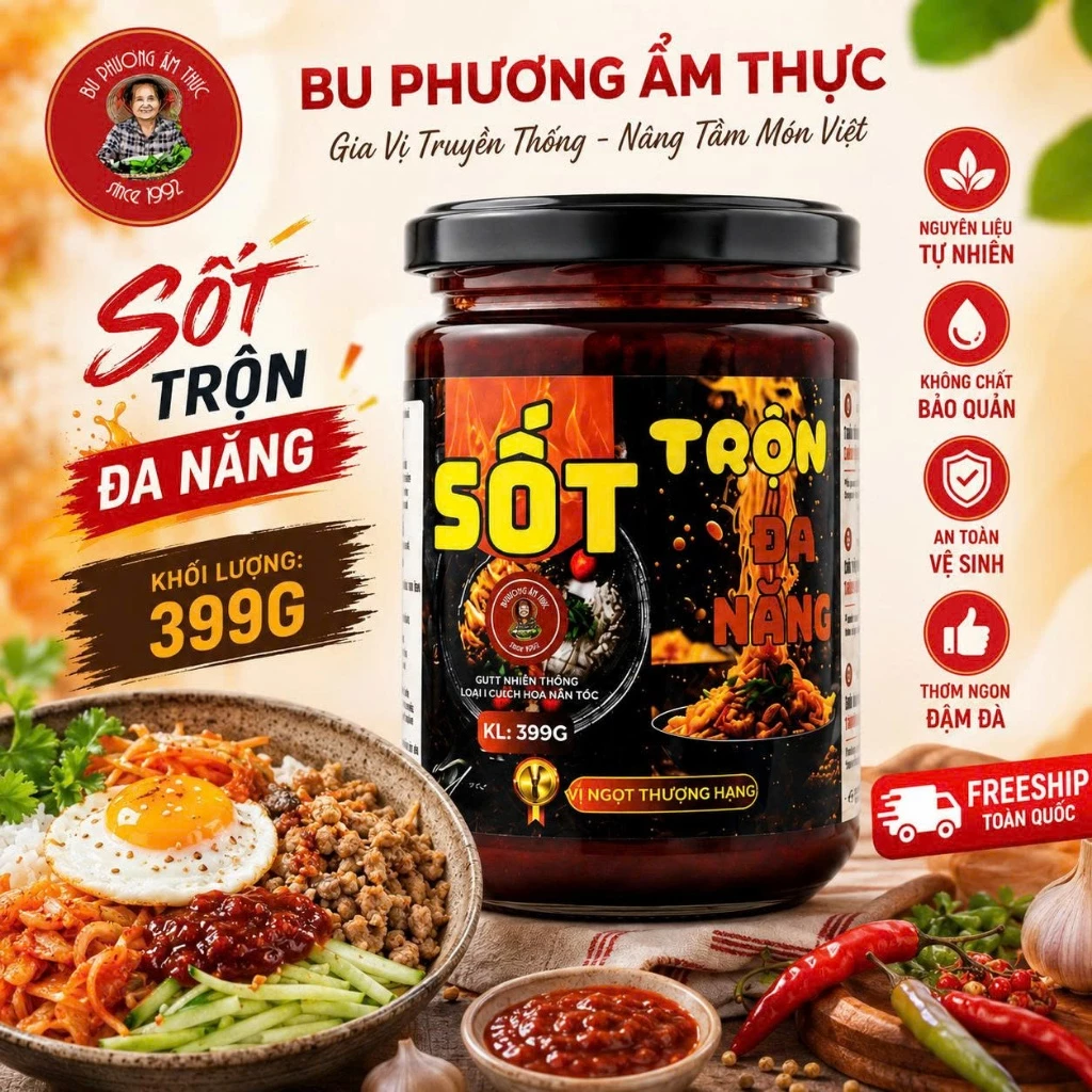 Sốt Trộn Đa Năng Bu Phương 399G | Sốt Cơm Trộn, Mì Trộn, Gỏi Trộn Chuẩn Vị Hàn Quốc