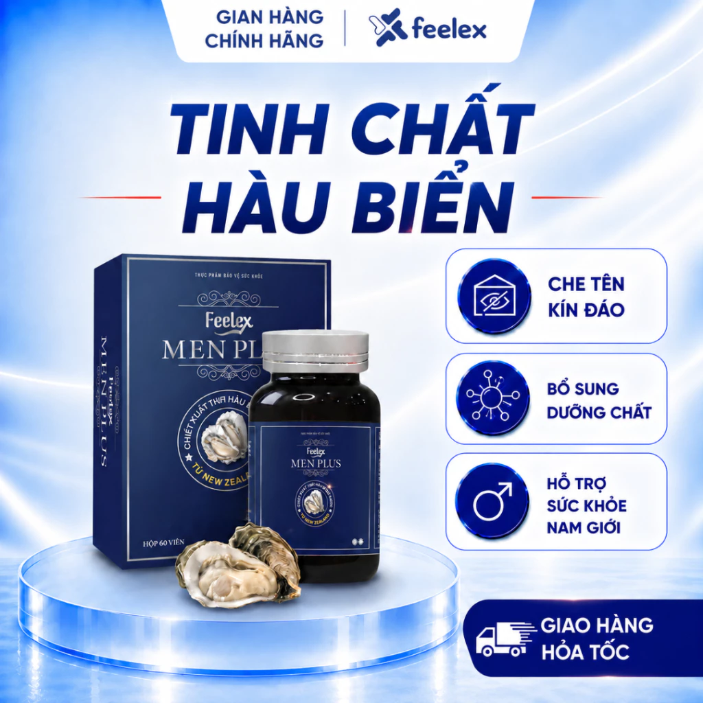 Thực phẩm chức năng viên uống Feelex tăng cường sức khỏe nam giới - hộp 60 viên