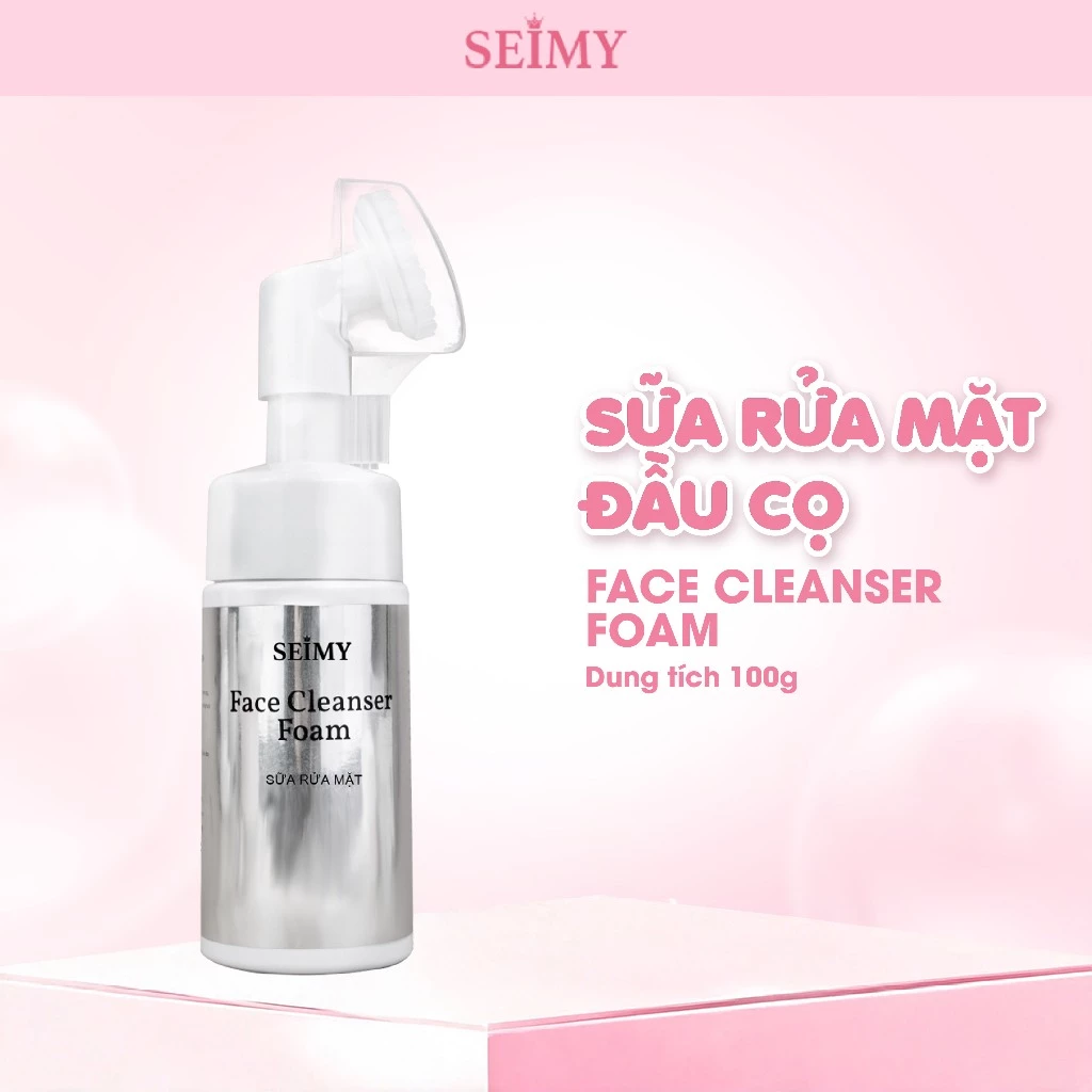 Sữa Rửa Mặt Đầu Cọ Tạo Bọt Seimy - Face Cleanser Foam 100g