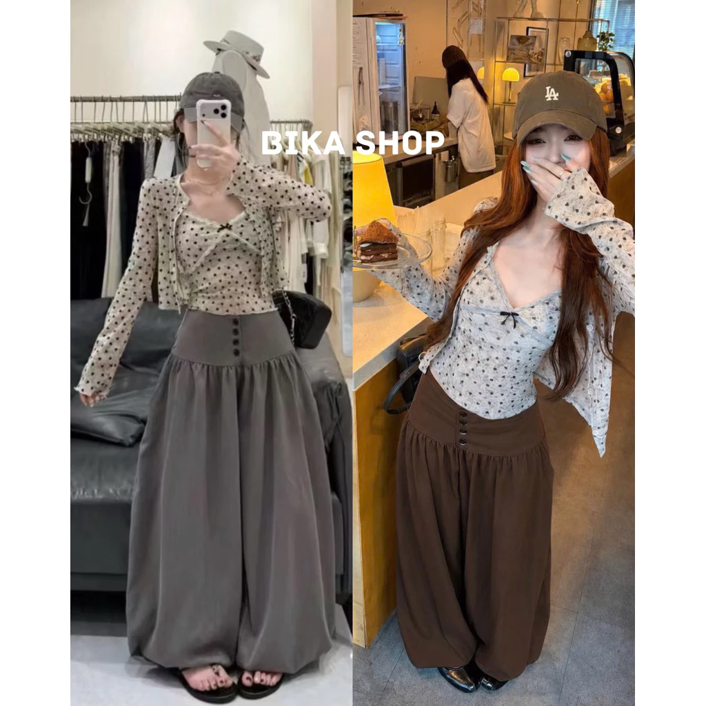 Quần ống rộng nữ 2026 cạp phối cúc. Chất đũi mềm mát.siêu tôn dáng ,NEW 2026 BY BIKA SHOP (E2.)
