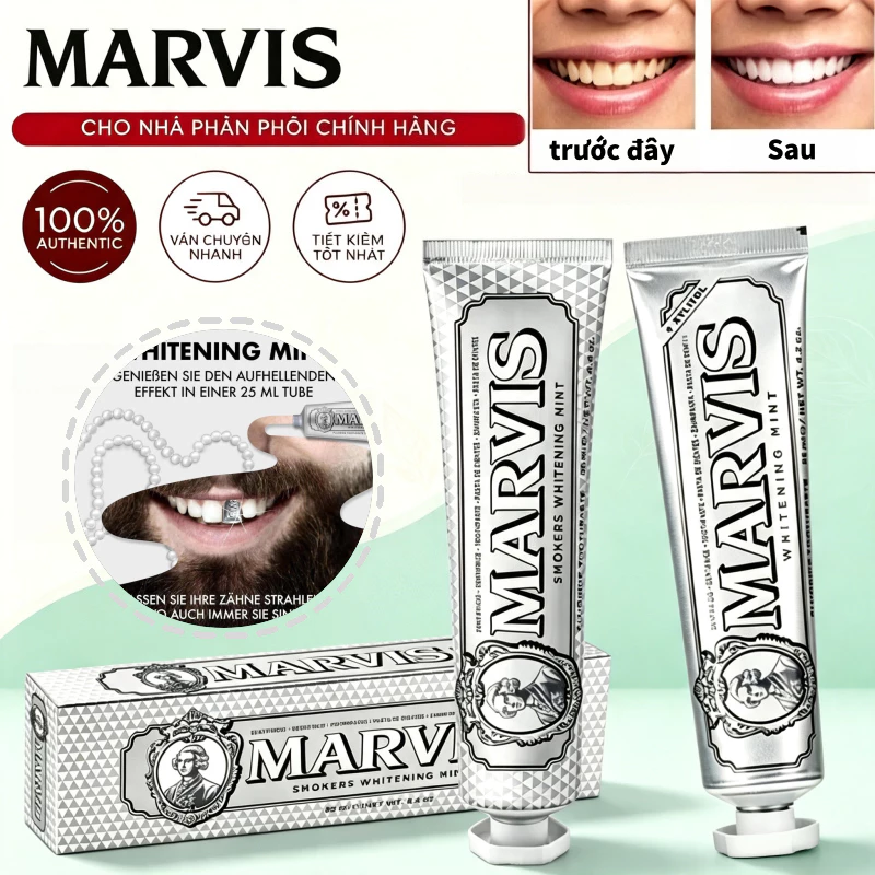Kem đánh răng Marvis 85ml hương bạc hà mạnh mẽ