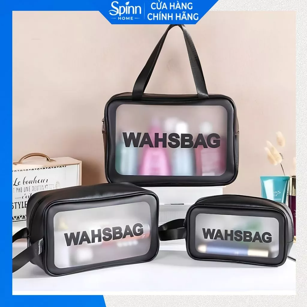 Set 3 túi đựng mỹ phẩm nữ cầm tay đi du lịch chống nước, túi trang điểm đựng đồ cá nhân tiện dụng