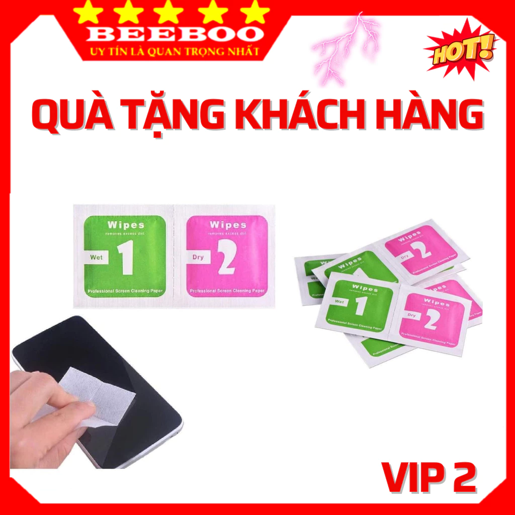 [QUÀ TẶNG GIẤY LAU 2.T8] Khăn Lau 1 và 2 Miếng Lau Vệ Sinh Màn Hình Điện Thoại