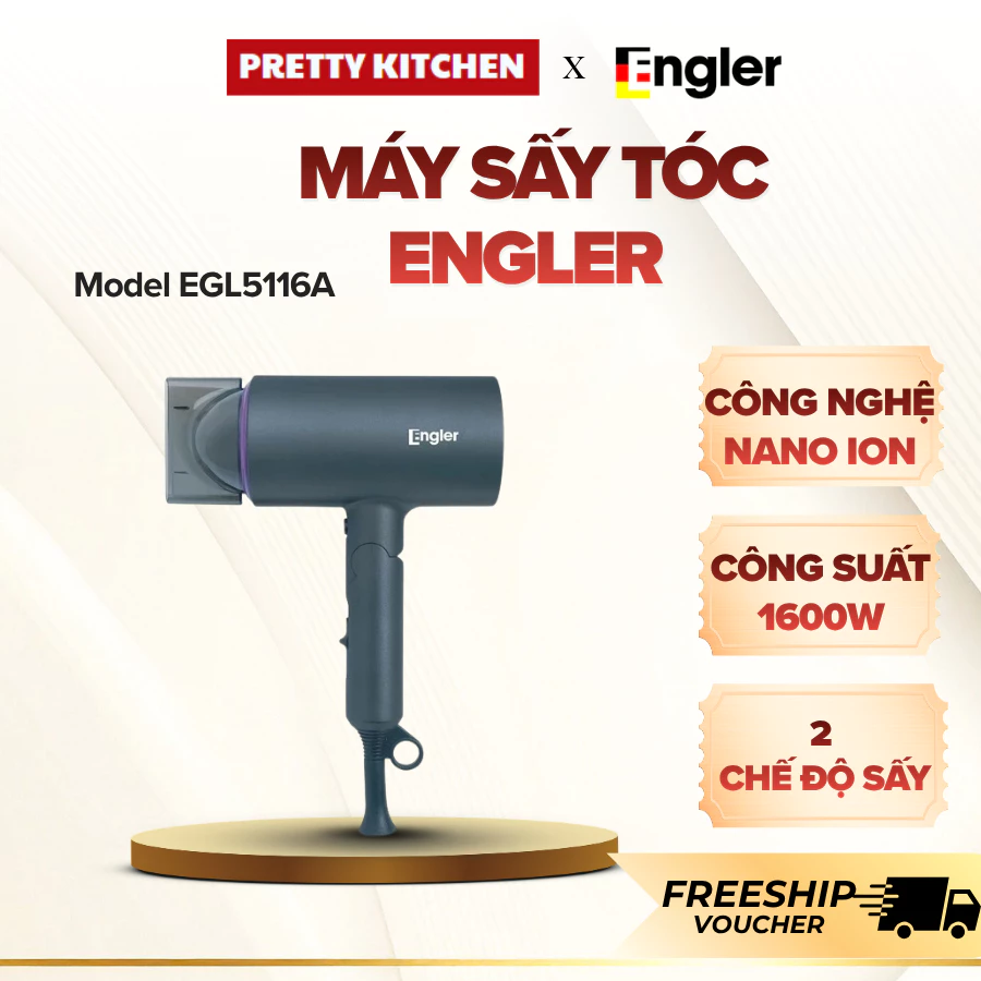 Máy Sấy Tóc Engler Động Cơ Bền Bỉ Hoạt Động Ổn Định, Sử Dụng Lâu Dài Không Lo Giảm Hiệu Suất- Pretty Kitchen