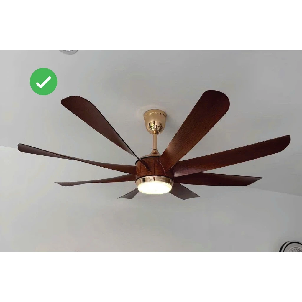 Quạt Trần 8 Cánh ABS Nhiều Mầu Có  Điều Khiển  Nhiều Tốc Độ Gió, Động Cơ Lõi Đồng Tiết Kiệm Điện [Bảo Hành 6 Năm]