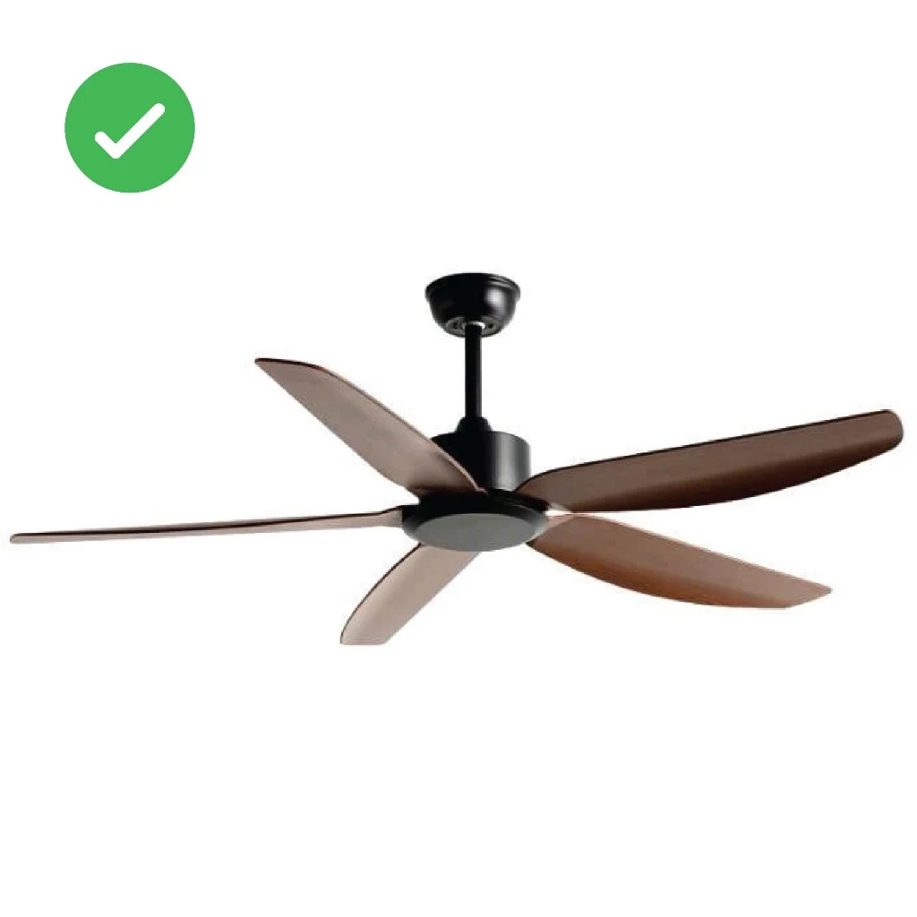 Quạt Trần Không Đèn 5 Cánh ABS   Điều Khiển 6 Tốc Độ Gió, Động Cơ Lõi Đồng Tiết Kiệm Điện [Bảo Hành 6 Năm]