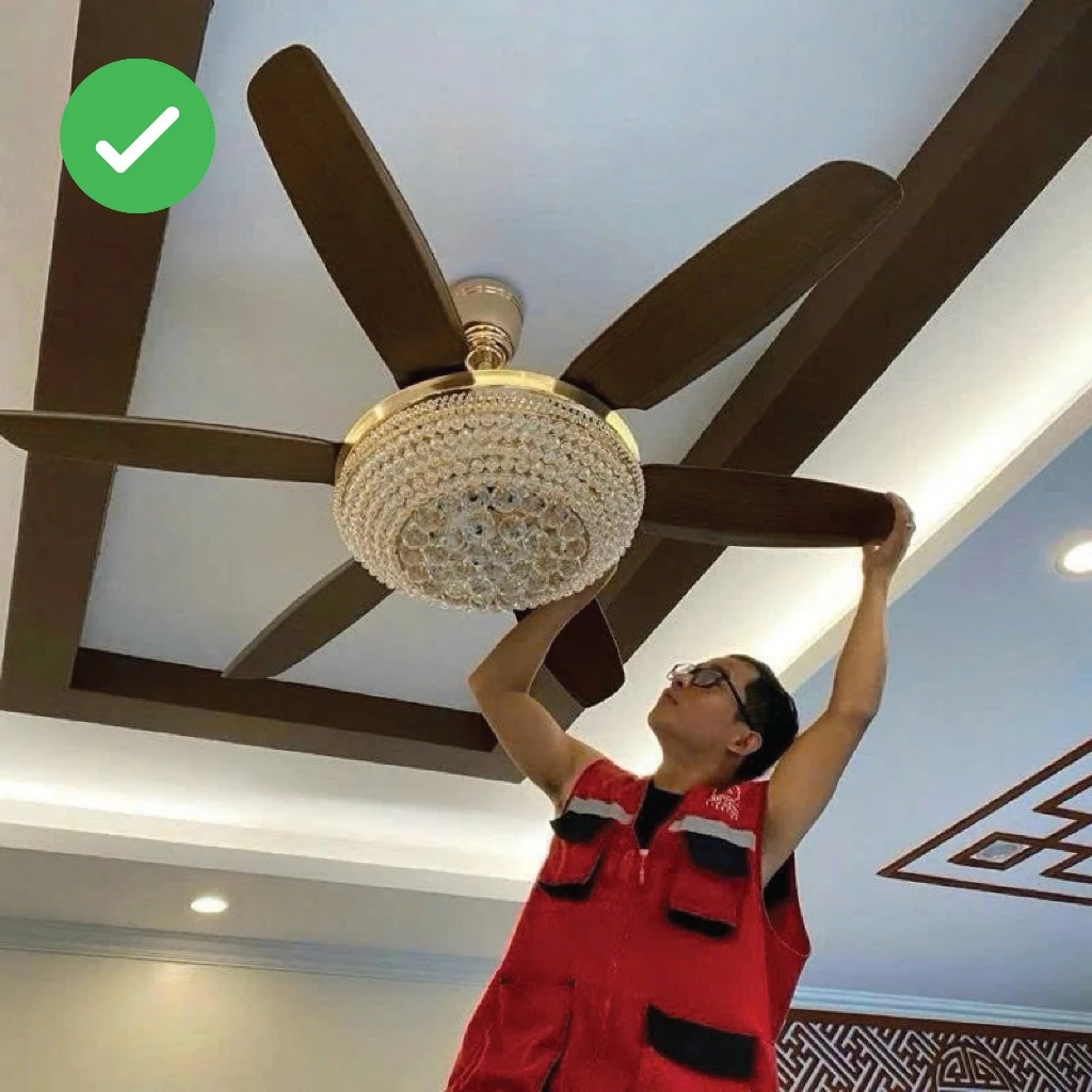 Quạt Trần 6 Cánh ABS MS:ALUX789[ HÀNG CÓ DÂY CÁP AN TOÀN] Chao Pha Lê Có Điều Khiển 6 số- 3 Chế Độ Ánh Sáng Đèn
