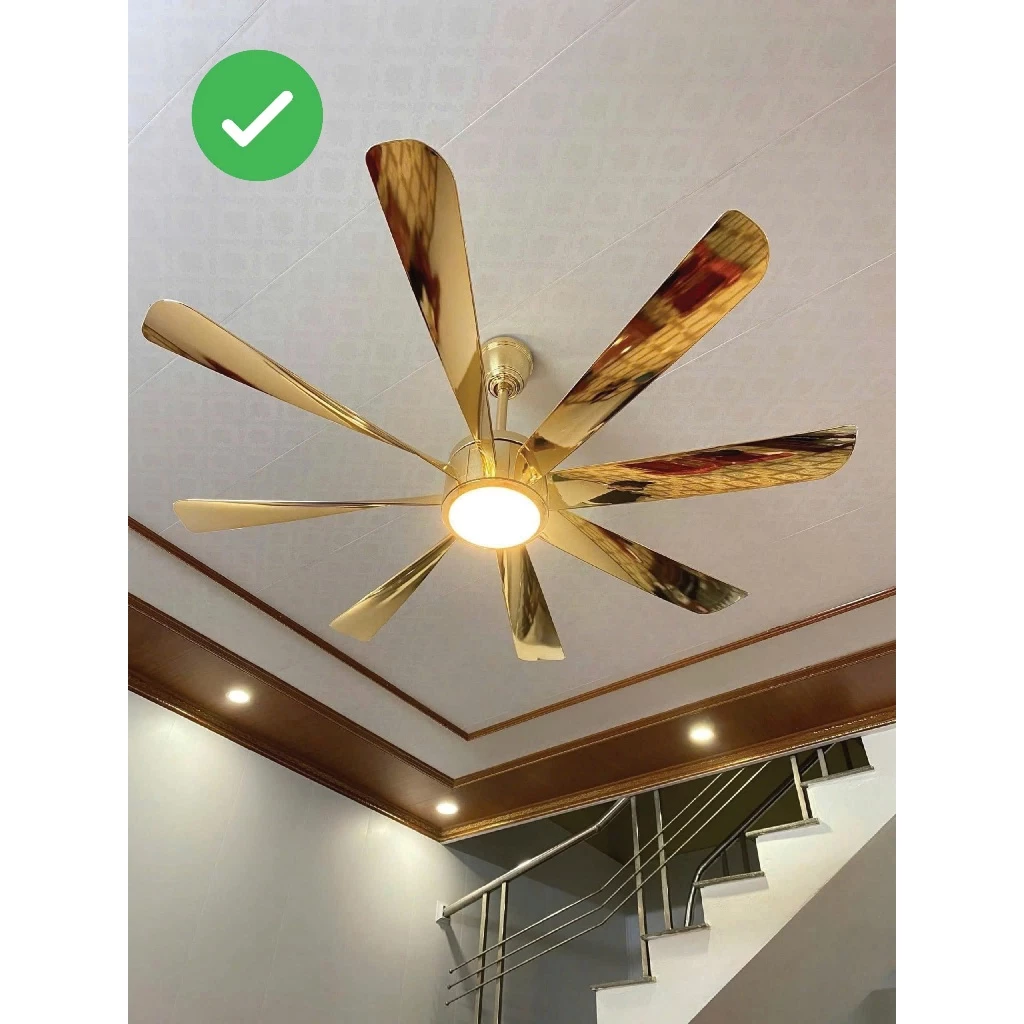Quạt Trần 8 Cánh ABS Nhiều Mầu Có  Điều Khiển  Nhiều Tốc Độ Gió, Động Cơ Lõi Đồng Tiết Kiệm Điện [Bảo Hành 6 Năm]