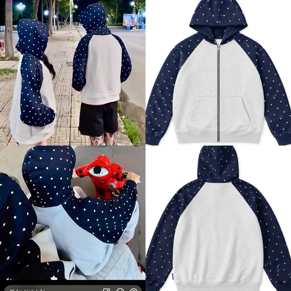 [Áo Không Xù] Áo Nỉ Zip Khóa .Họa Tiết Phối Tay In Lụa .Chất Nỉ Bông Dày Không Xù ,Nam Nữ Hottren 2026