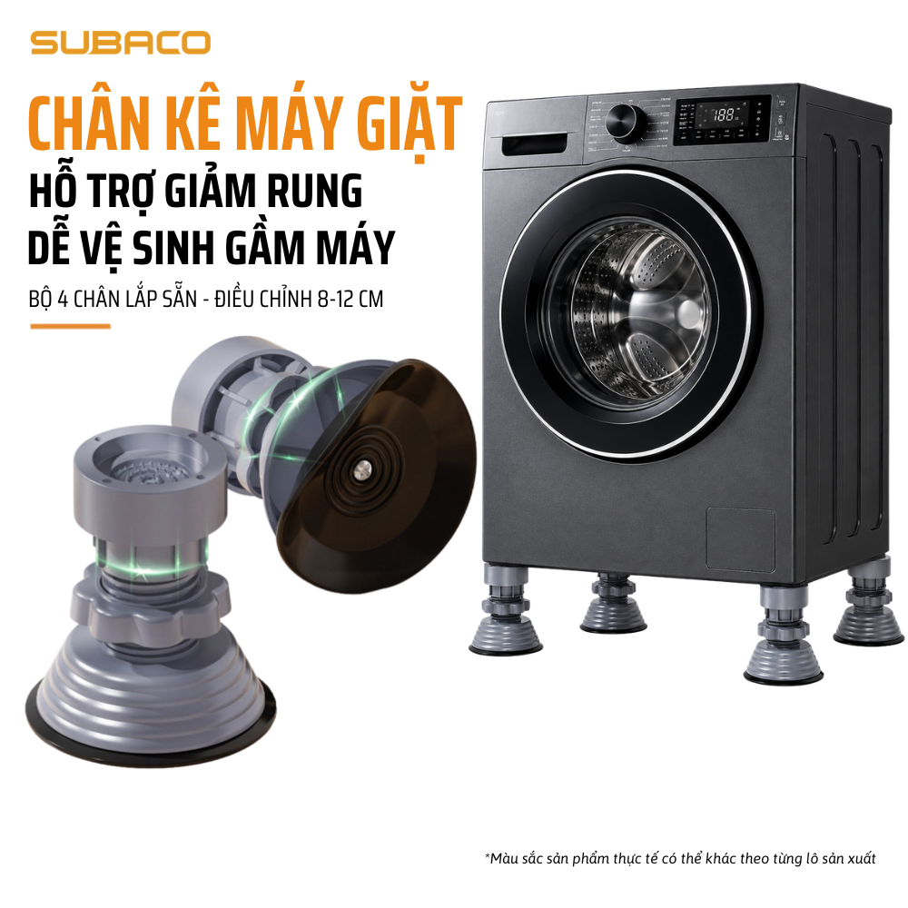 Chân Kê Chống Rung Máy Giặt COMCOM C1200 – Bộ 4 Chân Chỉnh Cao 8-12cm, Chịu…