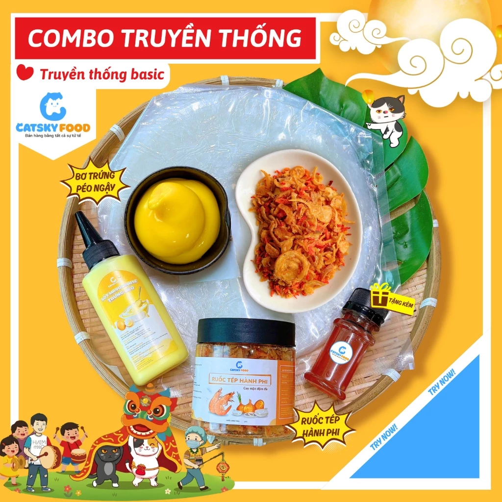 Bánh tráng phơi sương CATSKY FOOD combo bánh tráng đồ ăn vặt tiện lợi - COMBO TRẢI NGHIỆM