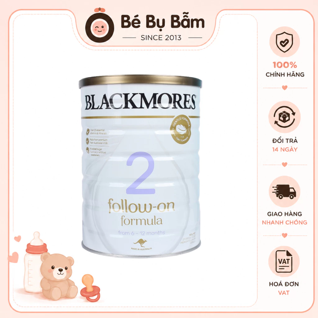 Sữa cho bé Blackmores Số 2 cho bé từ 6-12 tháng, có đầy đủ tem công ty Liên Phong chính hãng