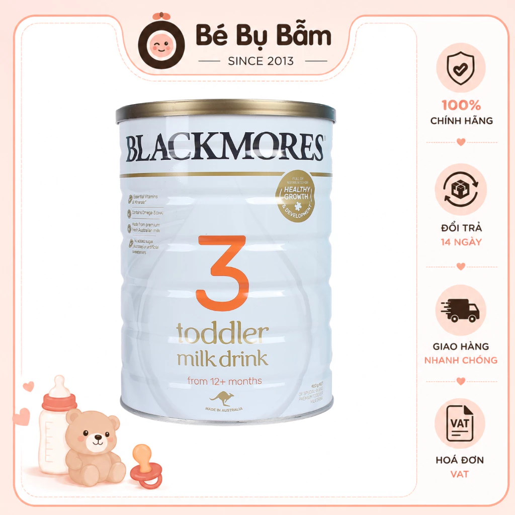 Sữa cho bé Blackmores Số 3 cho bé trên 12 tháng, có đầy đủ tem công ty Liên Phong chính hãng