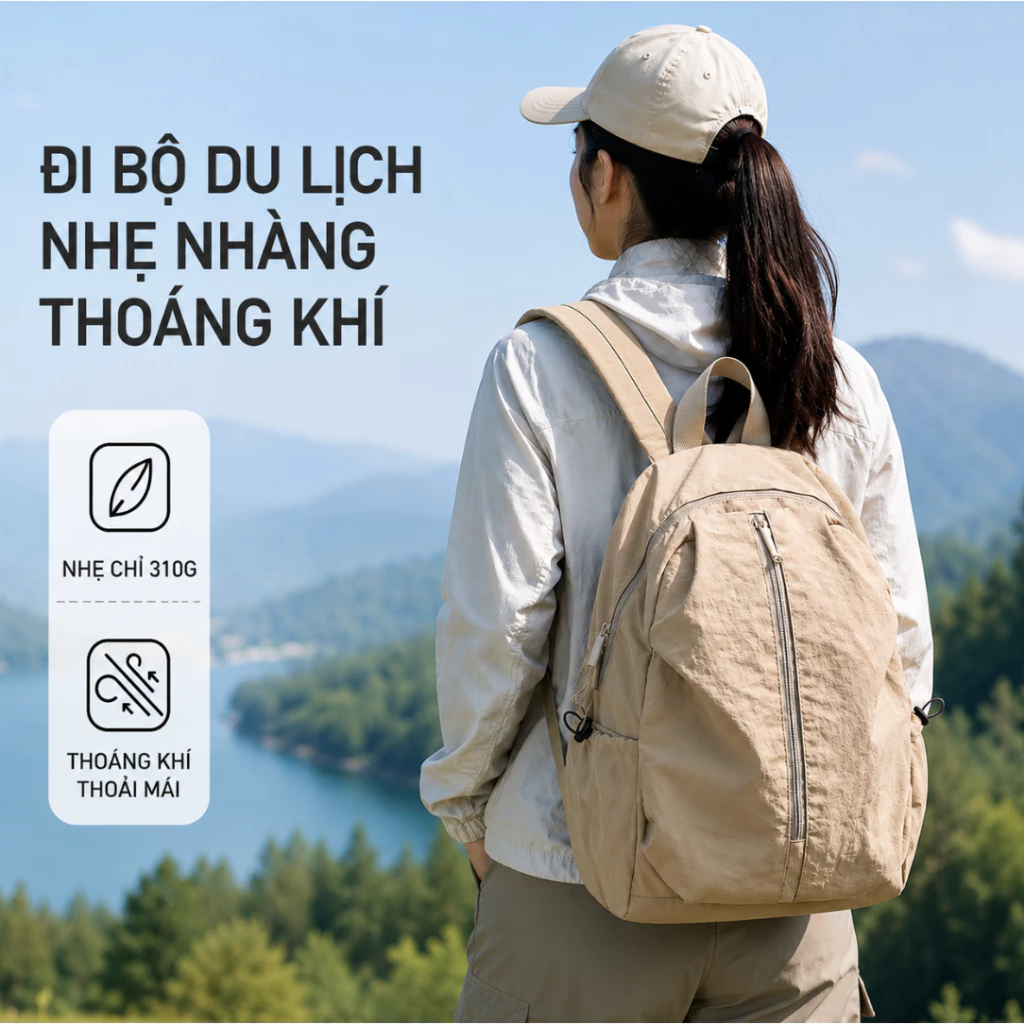 Balo Đeo Chéo Thời Trang Đa Năng Chống Thấm Nước Cặp Sách Nam Nữ Đi Học Đi Làm Đựng Vừa Laptop