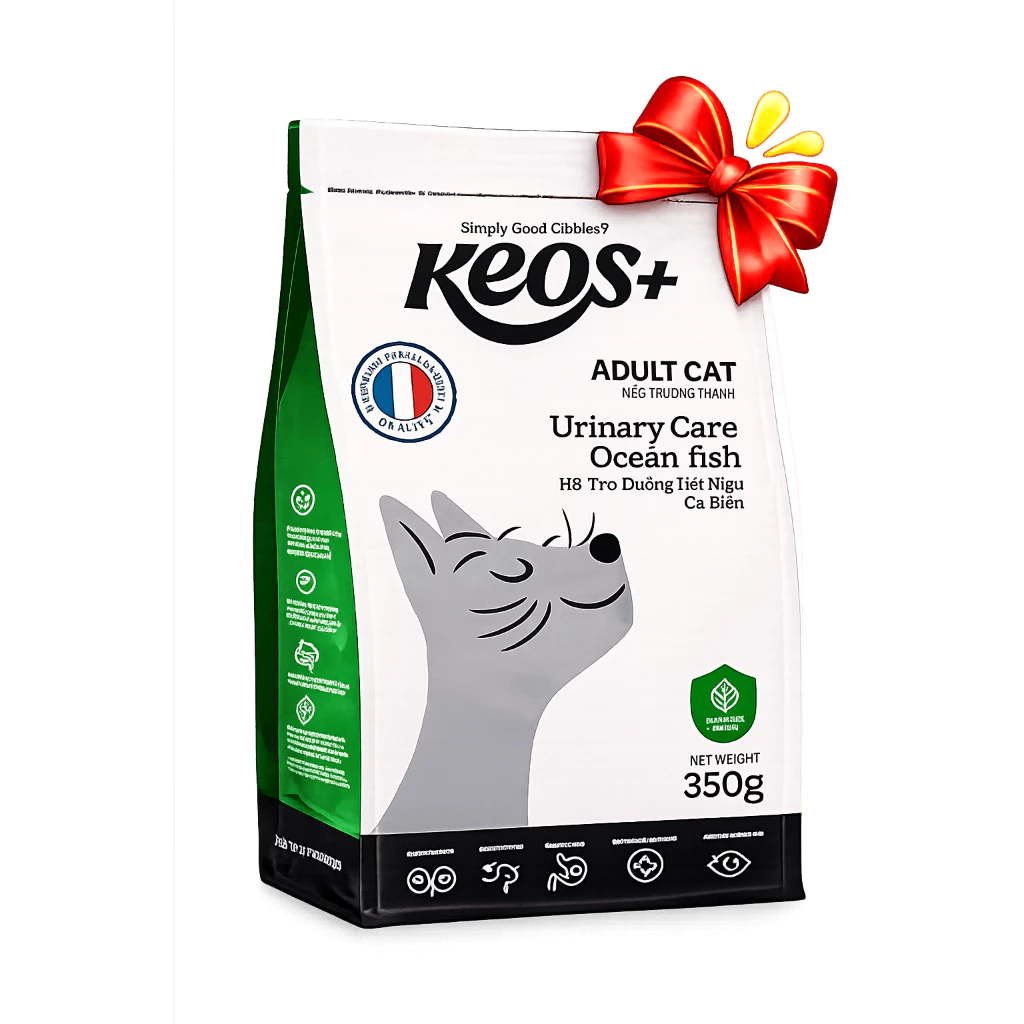 Quà Tặng Hạt Thức Ăn Cho Mèo Keos+ 350gram