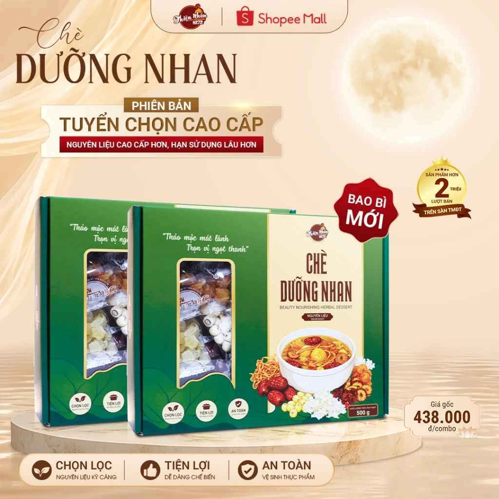 Combo 2 Set Chè Dưỡng Nhan Phiên Bản Nguyên Liệu Cao Cấp Hơn - Hạn Sử Dụng Lâu Hơn