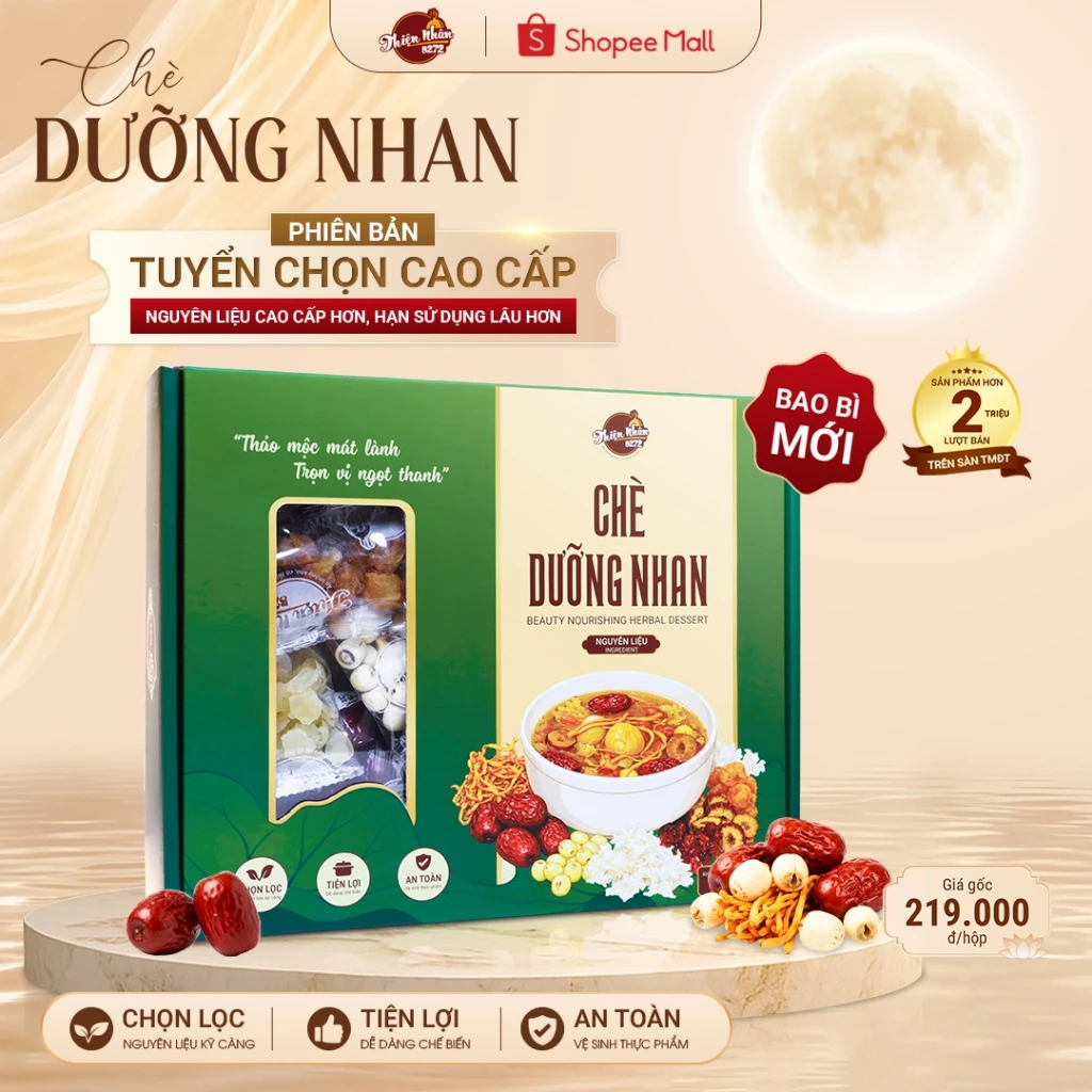 Set Nguyên Liệu Chè Dưỡng Nhan 14 Vị 500gr Có Hoa Mộc [Mua Gói Lớn 500gr ] Không Kèm Qùa Tặng