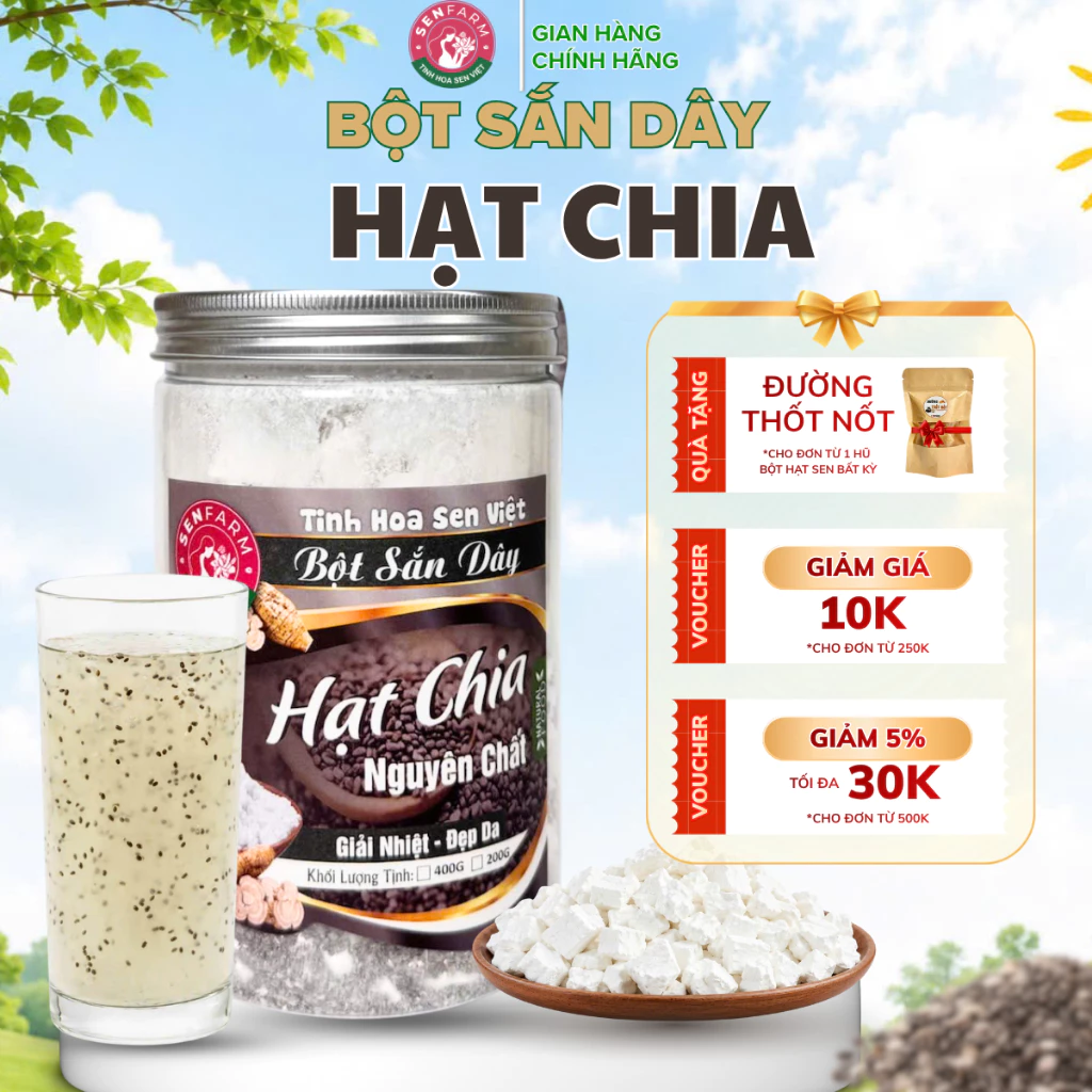 Bột Sắn Dây Hạt Chia Senfarm - Thanh Nhiệt - Giảm Cân
