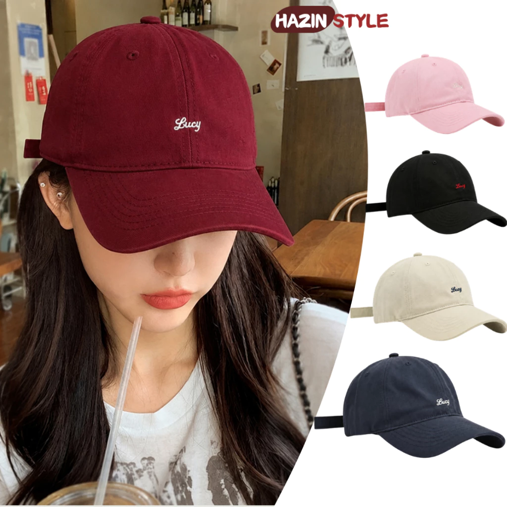 Mũ Lưỡi Trai Thêu Chữ Lucy, Nam Nữ Unisex, Cotton Cao Cấp, Form Mềm, Nón Kết Thời Trang Hàn Quốc