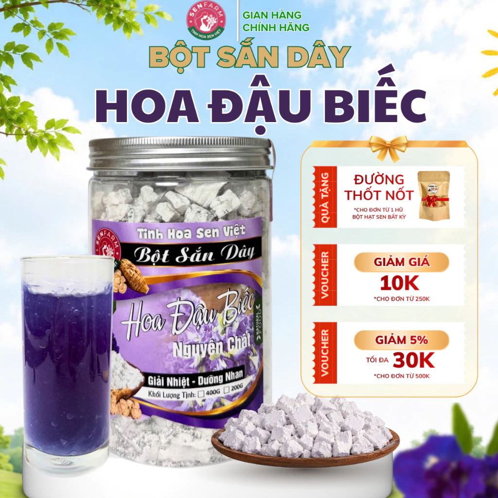 Bột Sắn Dây Hoa Đậu Biếc - Thanh Nhiệt - Giải Độc