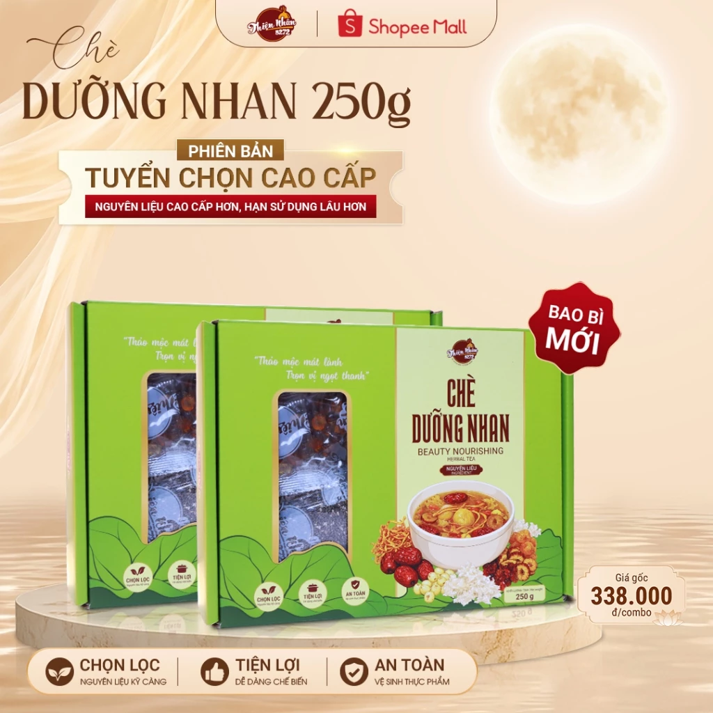 Combo 2 Set Nguyên Liệu Chè Dưỡng Nhan 14 Vị Loại 1 250gr/ Set