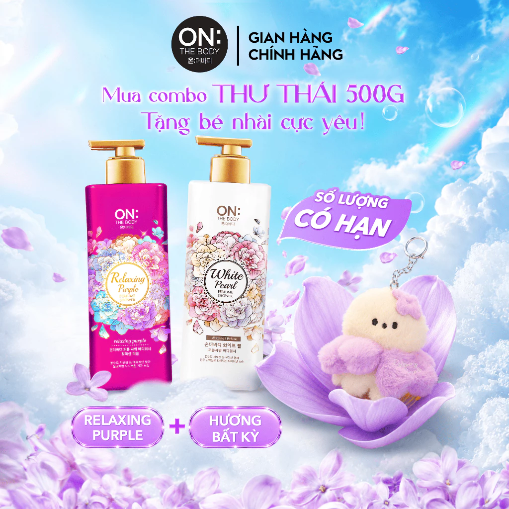 [CHÍNH HÃNG ĐỘC QUYỀN] Combo 2 Sữa Tắm Nước Hoa 3 Tầng Hương On: The Body 500g Lưu Hương 24h Da Ẩm Mịn Mix Phân Loại