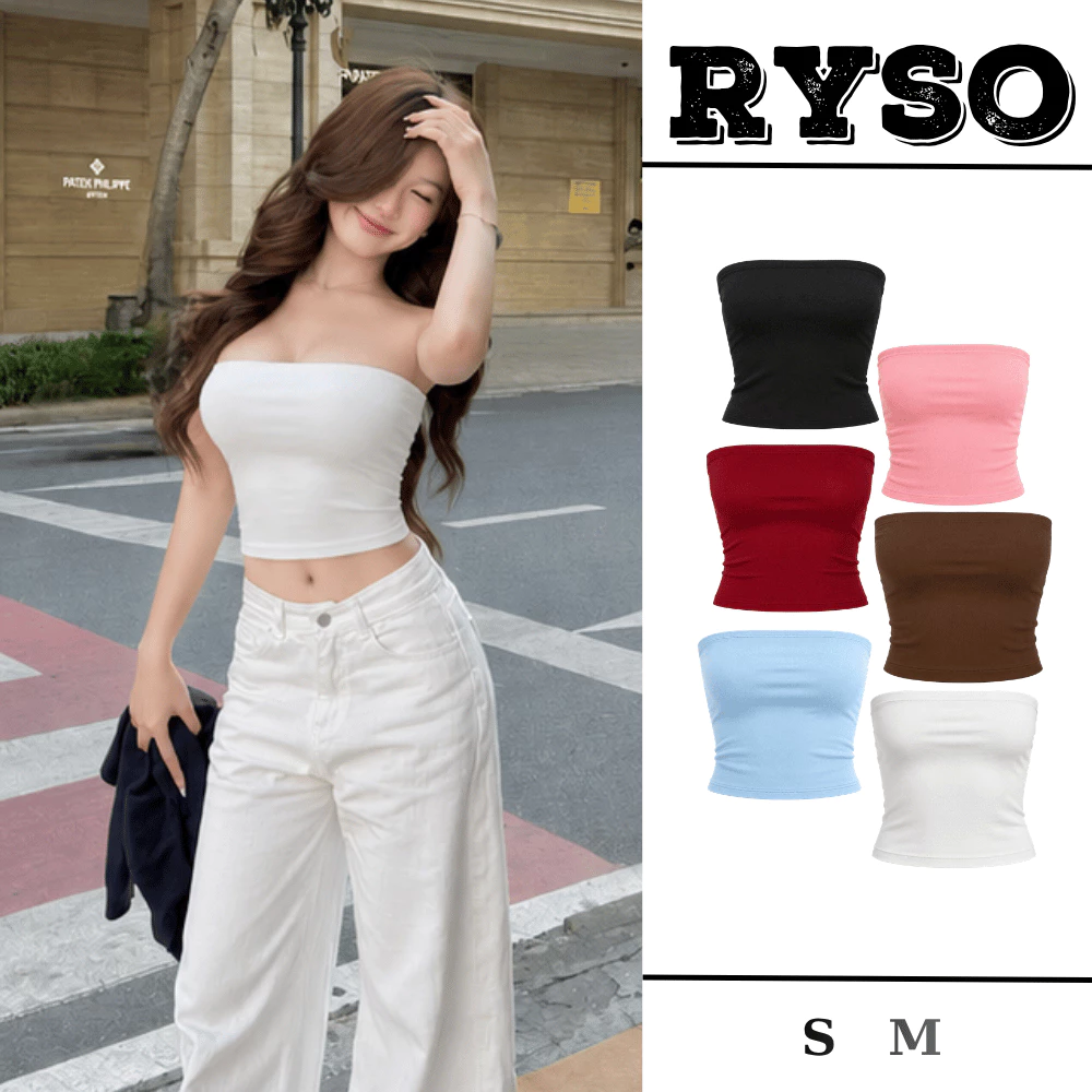 [KHÔNG MÚT] Áo Croptop Ống Ngắn Ôm Body Chất Vải Borip, Áo Quây Co Giãn Tôn Dáng ON01KM RYSO STORE