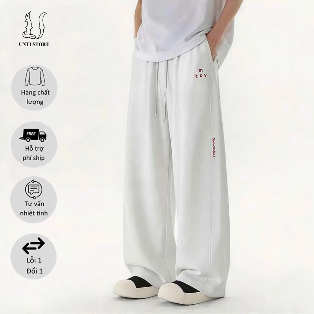 Quần Nỉ 2 Da Ống Suông Vài Dày Mịn Phong Cách Menswear Chất Liệu Mềm Mại Bền Bỉ Phù Hợp Bốn Mùa - Unti Store-LA11