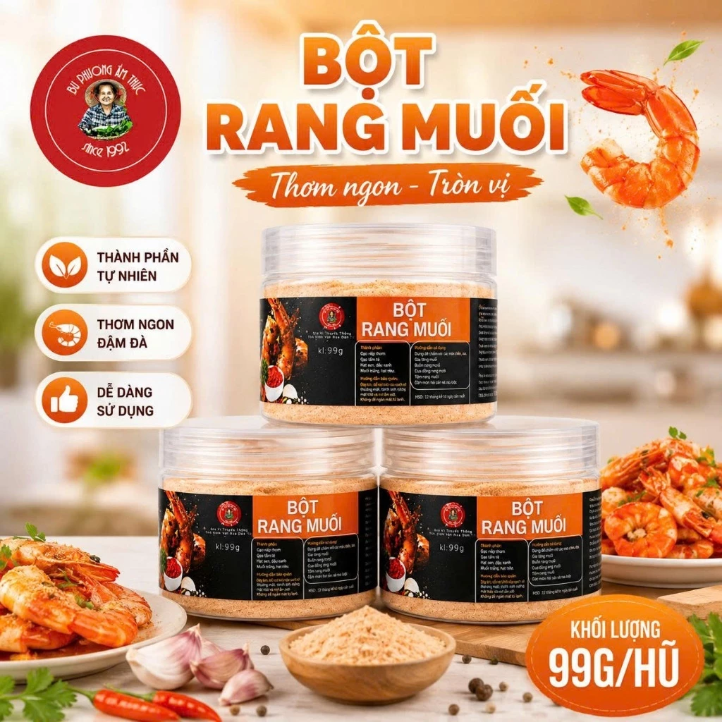 Bột Rang Muối Bu Phương Ẩm Thực 99G/Hộp - Phiên Bản Nhà Hàng 5 Sao