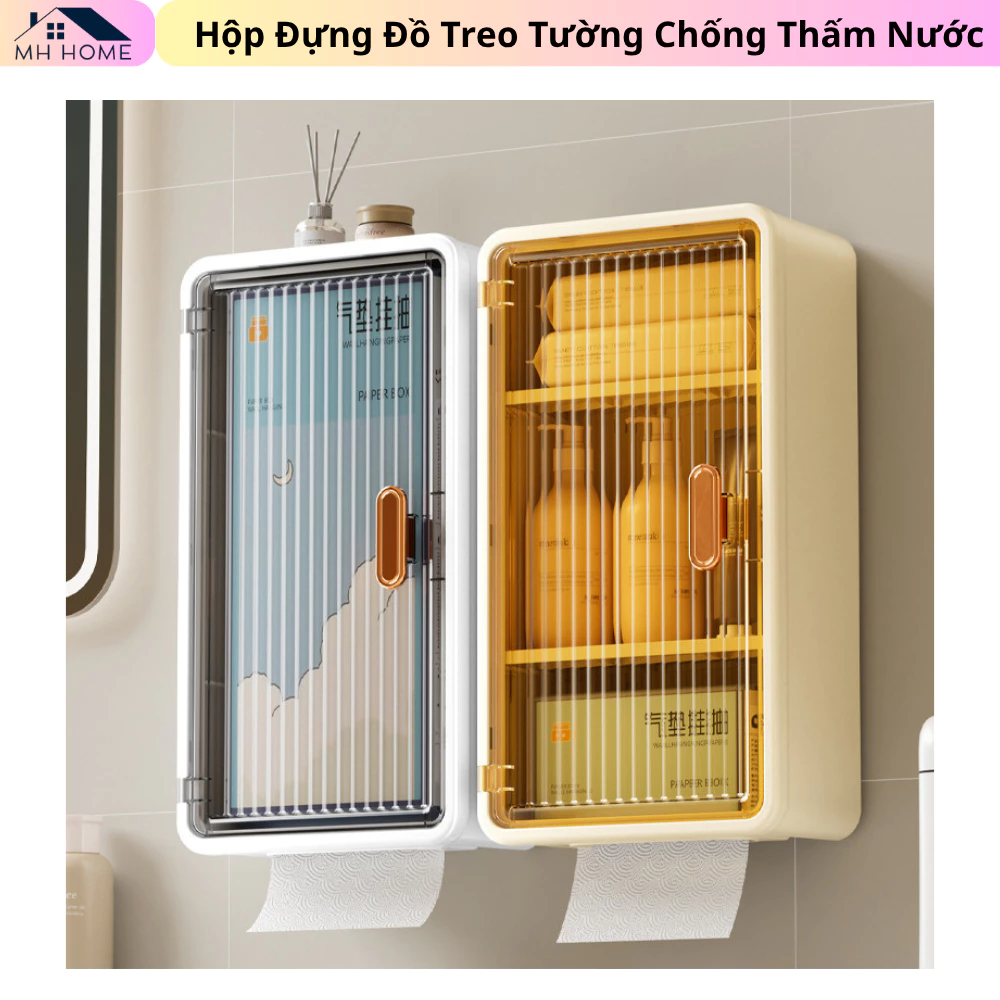 Tủ Đa Năng Treo Tường Màu Trắng Chống Nước - Tủ Đựng Mỹ Phẩm Khăn Giấy Đồ Dùng Cá Nhân MH Home