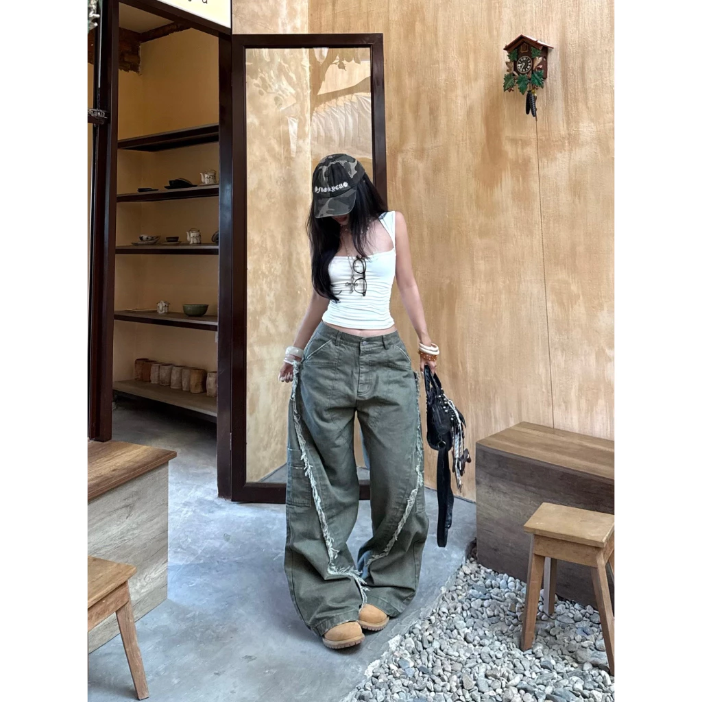 [JEAN TASSEL SS25 ] Quần Jean dáng suông ống rộng chất vải thô mềm, phối viền sờn dọc hai bên ống  - 𝐁𝐘 𝐉𝐀𝐃𝐄𝐍𝐈 𝐱 𝐃𝐀𝐍𝐄𝐉𝐈
