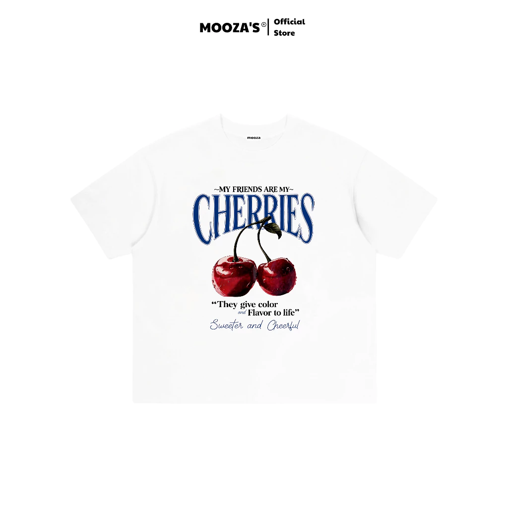 Áo Thun Cherries New Version Signature Form Oversize Unisex - Cotton 100% Cực Xịn Premium/Sweet Cherries
