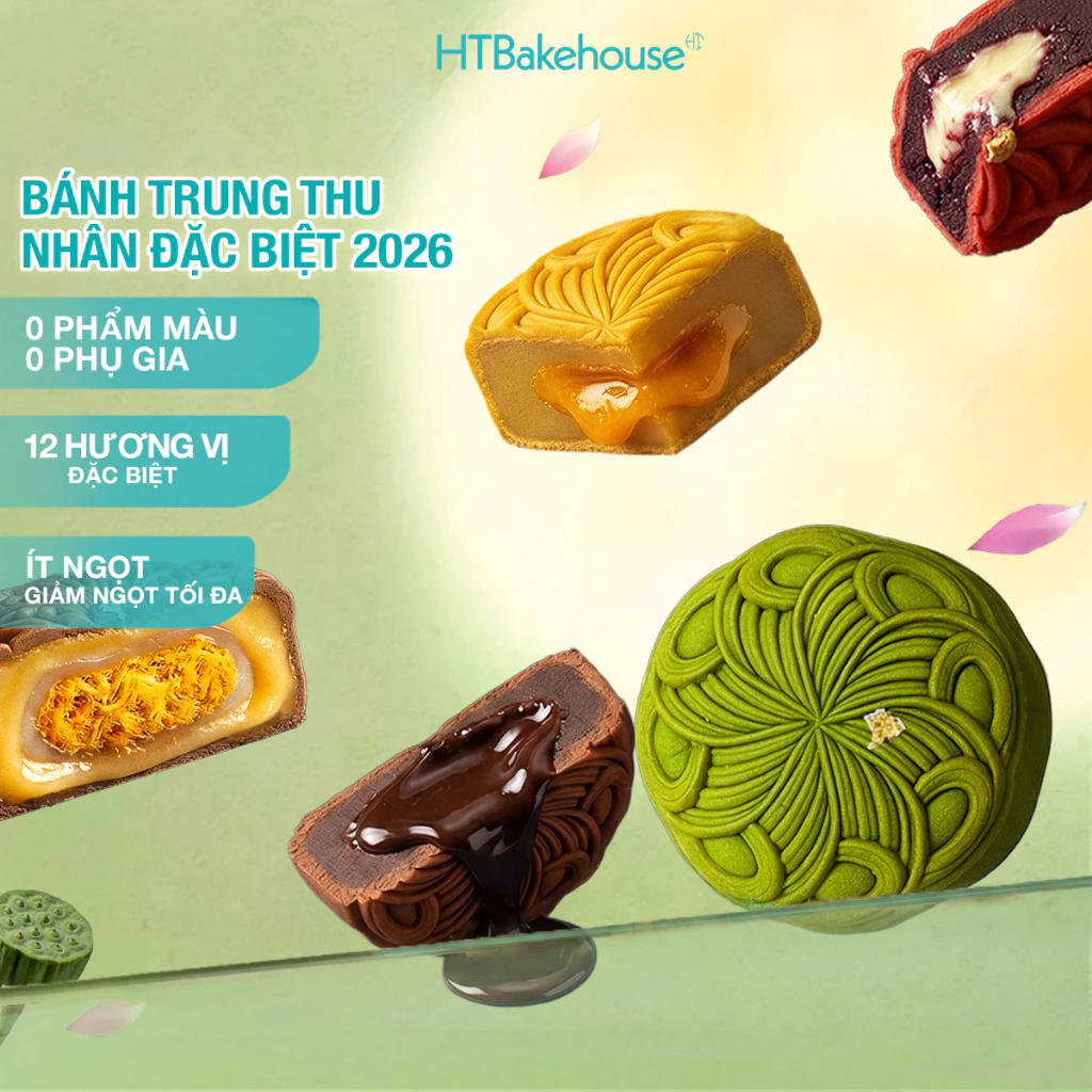 Bánh Trung Thu Trứng Chảy, Tiramisu, Chese HT Bakehouse -  Bánh Trung Thu Lava Trứng Chảy 150gr