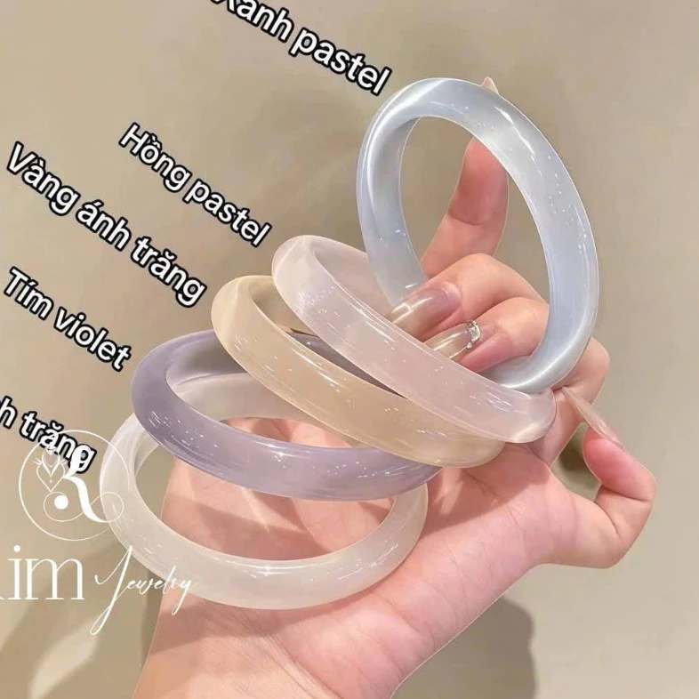 Vòng tay nữ mắt mèo bạch nguyệt quang phong thủy nhiều màu hottrend  gg