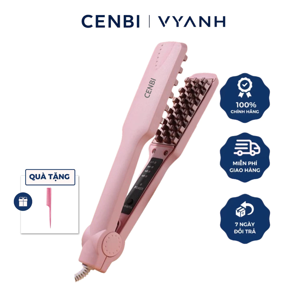 Máy dập phồng chân tóc CENBI x VYANH chân vuông , bấm phồng , xù tóc 4 mức chỉnh nhiệt