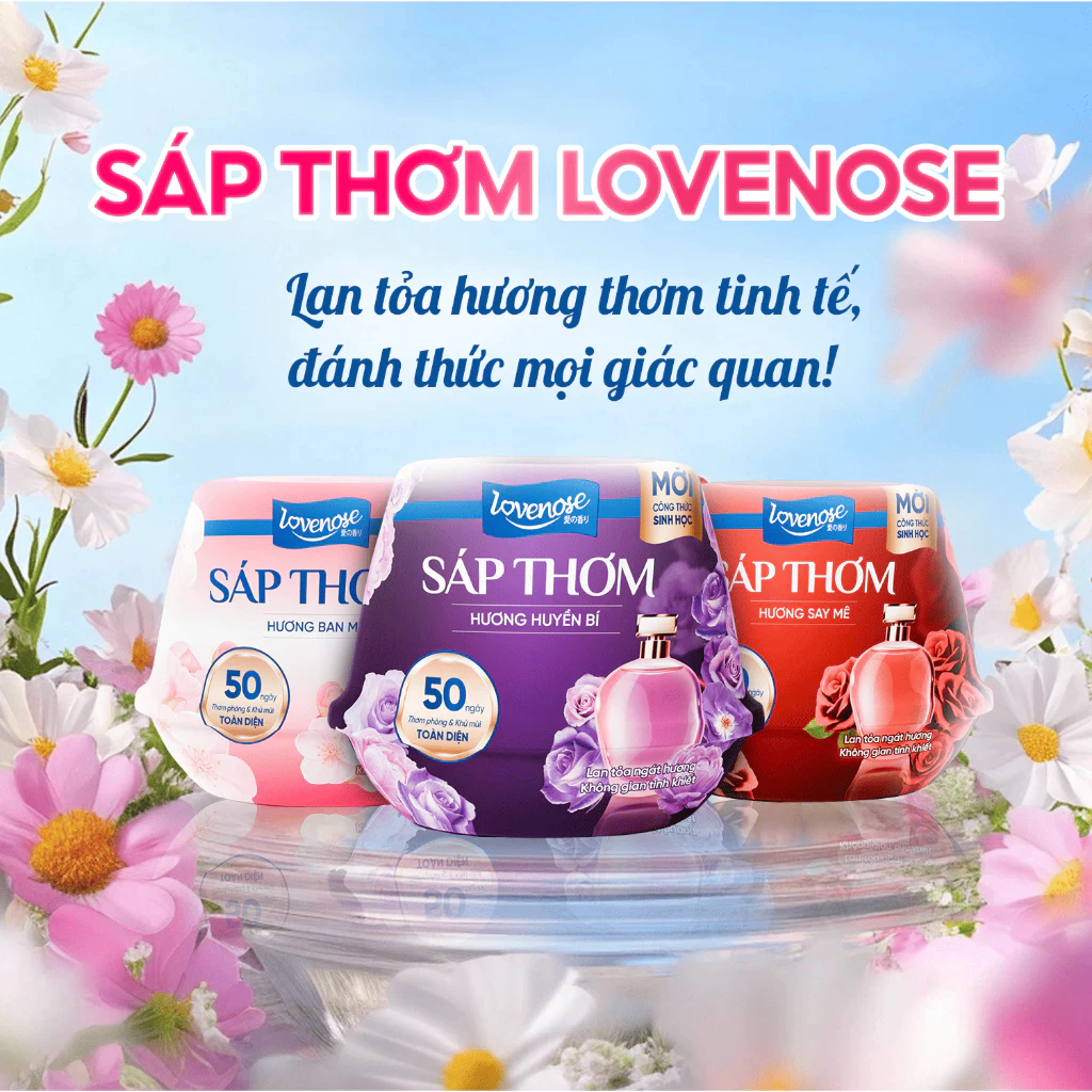 [SSV] Sáp Thơm Phòng Lovenose Lan Tỏa Hương Thơm Ngát 50 Ngày Thơm Phòng Ngủ Khử Mùi Toàn Diện  230g
