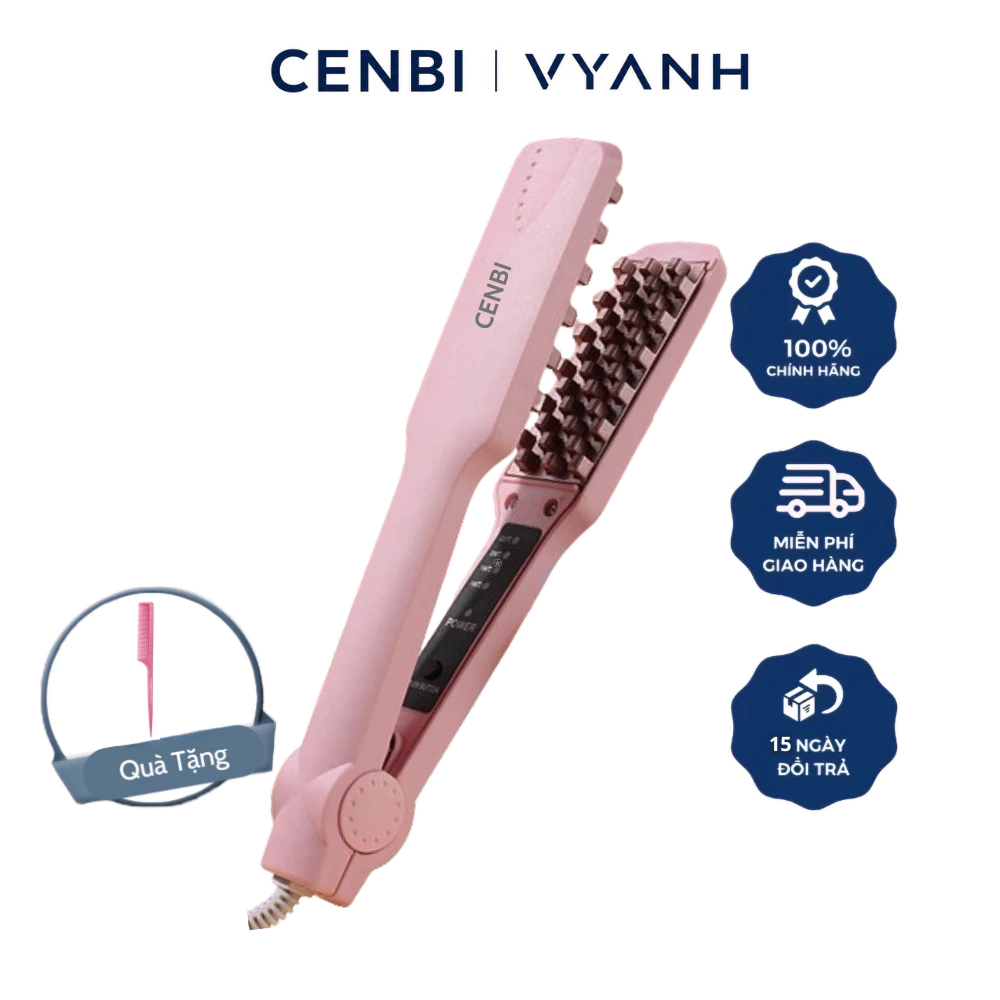 Máy dập phồng chân tóc CENBI x VYANH chân vuông giúp tóc phồng tự nhiên và không làm tổn thương tóc