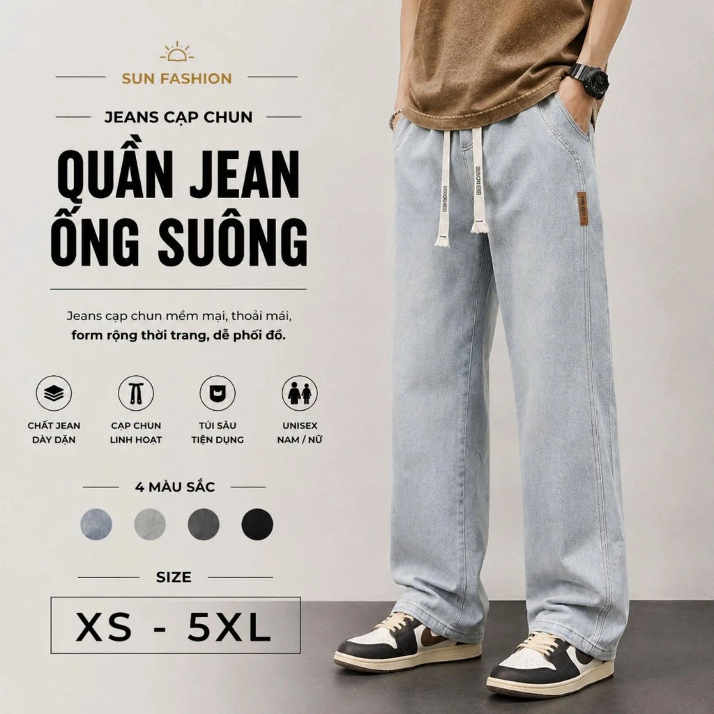 Quần ống rộng bigsize nam nữ SUN N9 màu XANH NHẠT RETRO quần hàn quốc phong cách, phù hợp với mọi người
