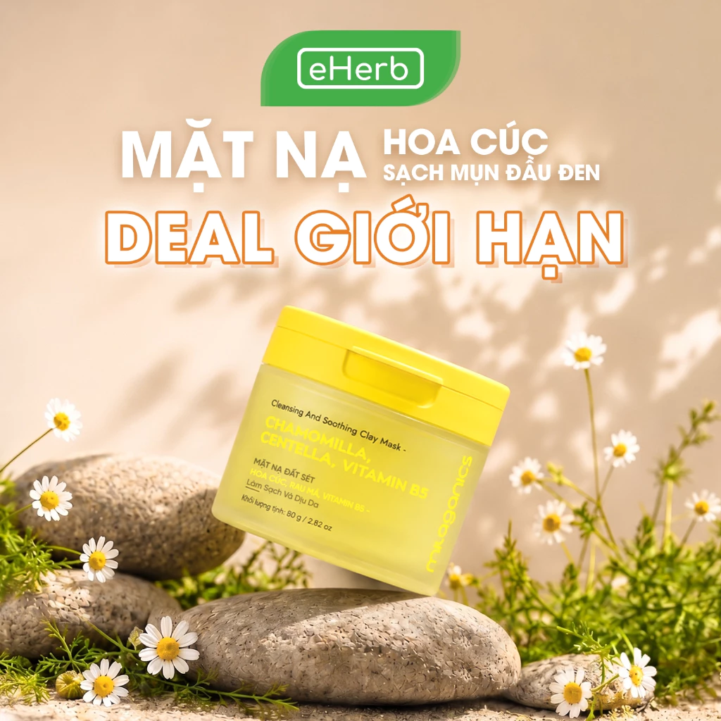 Mặt Nạ Đất Sét Hoa Cúc B5 Giúp Sạch Bã Nhờn Mụn Đầu Đen, Không Khô Da Clay Mask MILAGANICS 80g