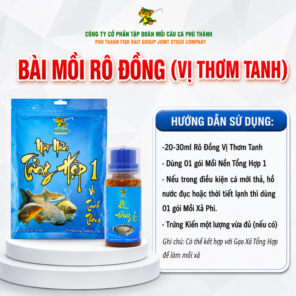 Bộ Rô Đồng Vi Thơm Tanh - chuyên dùng câu Rô Đồng, Rô Đầu Vuông, Rô Đầu Nhím, Rô Phi và Diêu Hồng