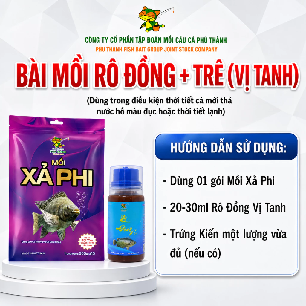 Bộ Rô Đồng + Trê Vi Tanh - chuyên dùng câu Rô Đồng, Rô Đầu Vuông, Rô Đầu Nhím, Rô Phi và Diêu Hồng