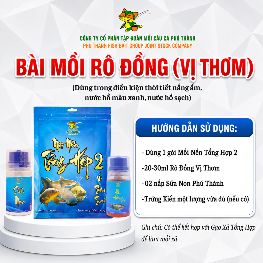 Bộ Rô Đồng Vi Thơm - chuyên dùng câu Rô Đồng, Rô Đầu Vuông, Rô Đầu Nhím, Rô Phi và Diêu Hồng
