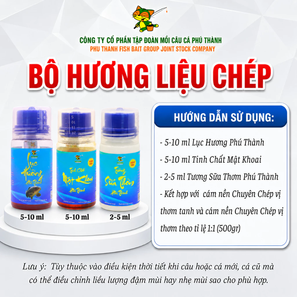 Hương Liệu Câu Chép Phú Thành chuyên dùng câu cá Chép, Cá Trắm, Cá Trôi