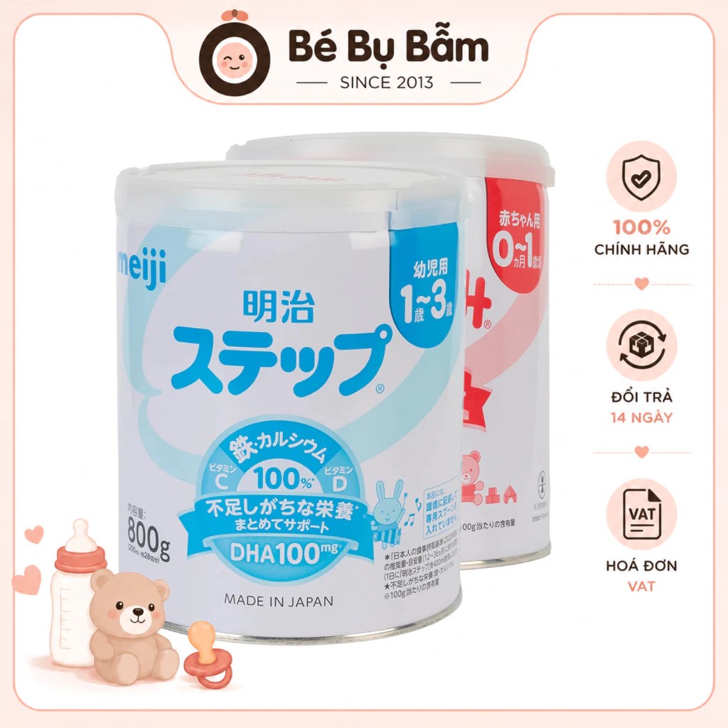 🇯🇵 [CÓ TEM PHỤ] Sữa Meiji Nội Địa Nhật chính hãng cho bé, đầy đủ tem nhãn, Mẫu mới, số 0, số 9, 1-3