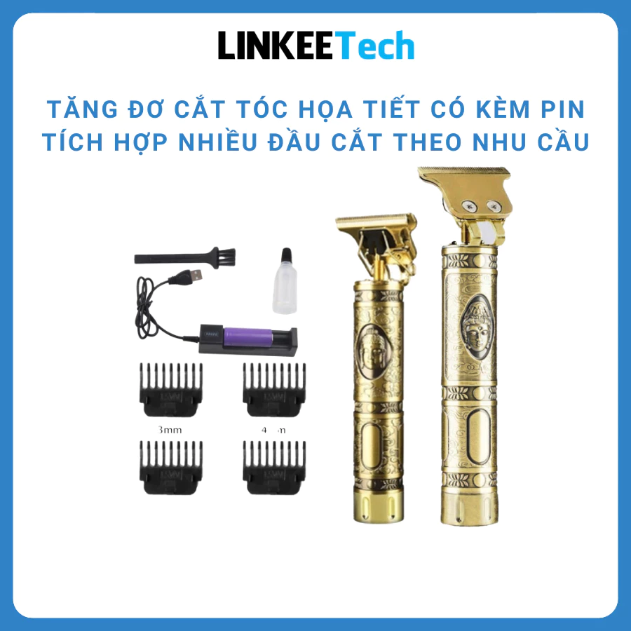 Tông Đơ Cắt Tóc / Cạo Râu Điện Tử T9 USB Không Dây Có Thể Sạc Lại Cho Nam Và Nữ