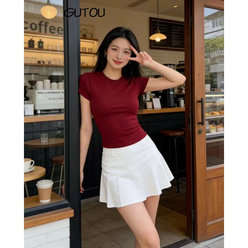 QCCC L1 Áo Thun Ôm Body Cổ Tròn Tay Ngắn Basic G302
